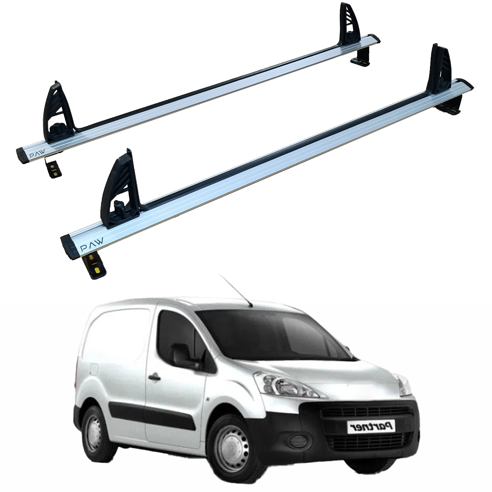 For Peugeot Partner Roof Racks Cross Bars Carrier Alu 2008-2018 2 Qty For Peugeot Partner Roof Racks Cross Bars Carrier Alu 2008-2018 2 Qty